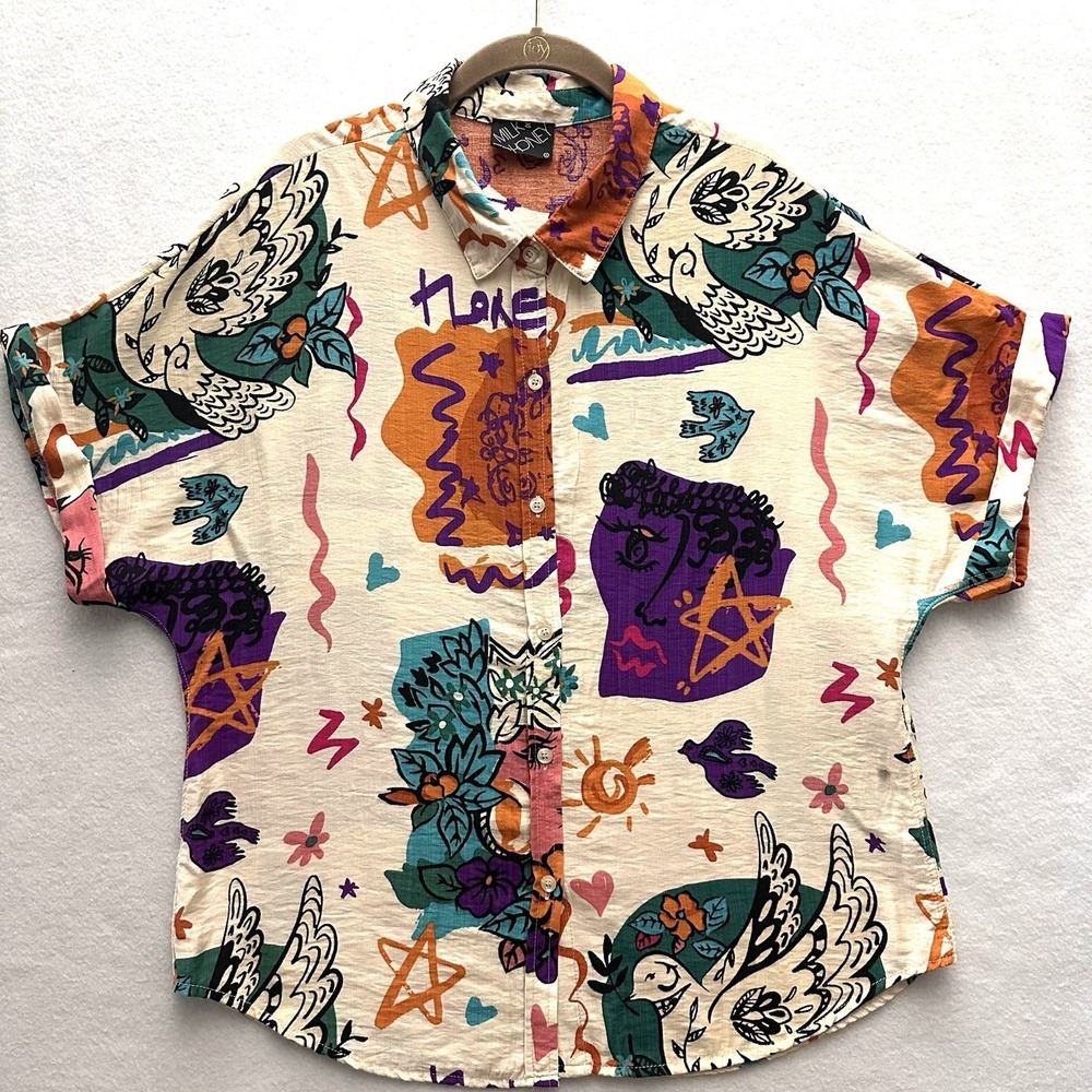 Milk & Honey XL Retro Abstract Avant Garde Pop Art‎ Graphic Psychedelic